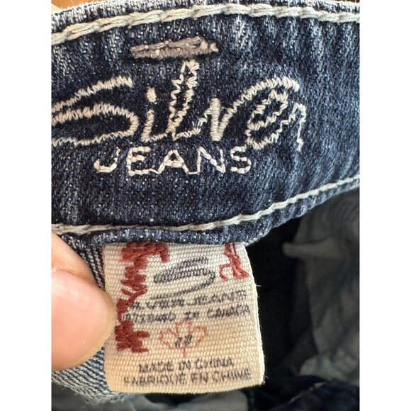 Silver Jeans Aiko Bootcut Womens Jeans W28 L35 Dark Wash Denim 5-Pocket Design - Picture 3 of 7